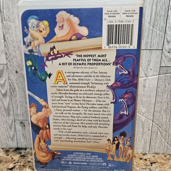 Hercules Walt Disney Masterpiece VHS Clamshell Family Movie Night - Picture 3 of 6